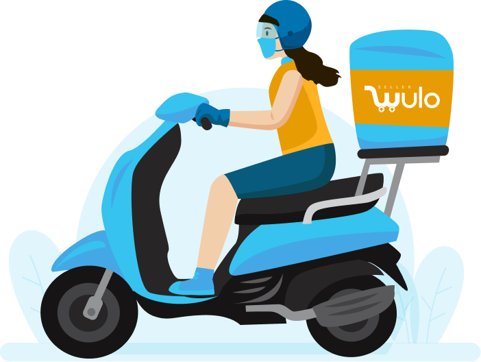A seller preparing an order for delivery